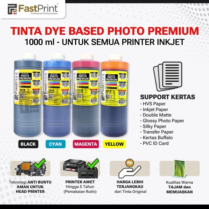

Tinta Dye Based Photo Premium Refill 1000 ML