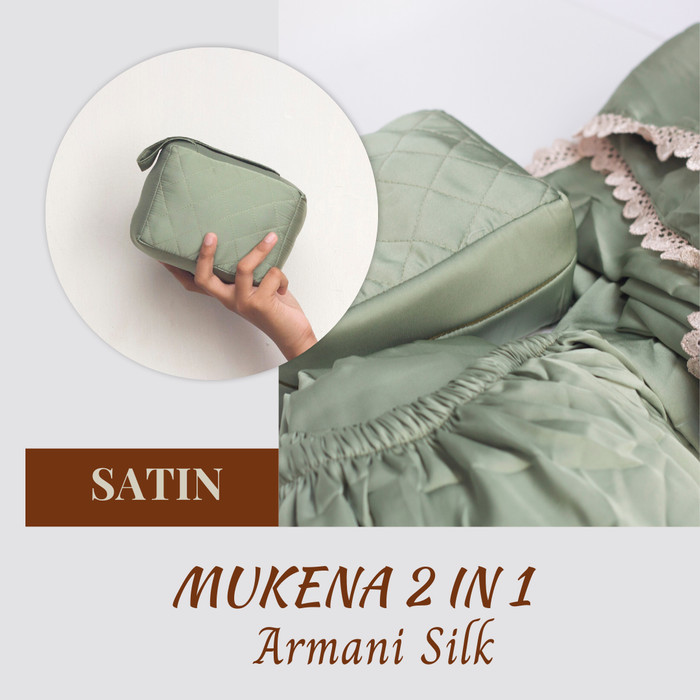 Mukena Travel 2 In 1 Satin Armani Silk Dewasa