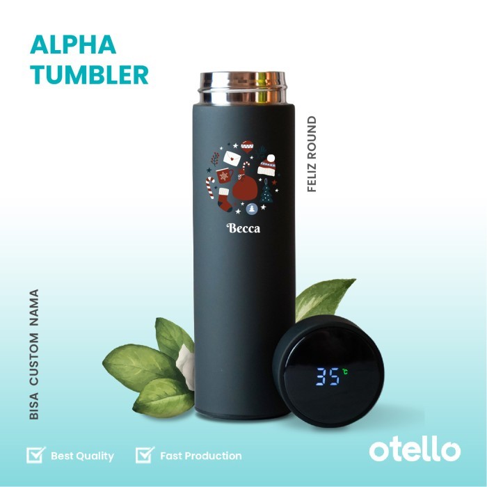 

Custom Tumbler Natal Feliz Round Kado Tumblr Botol Air Minum Hampers