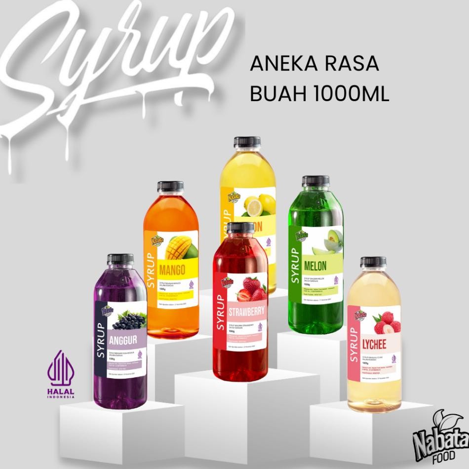 

Irup Anea Raa Buah Emaan 1 Liter Nabata Drin Fruity Yrup 1Ml