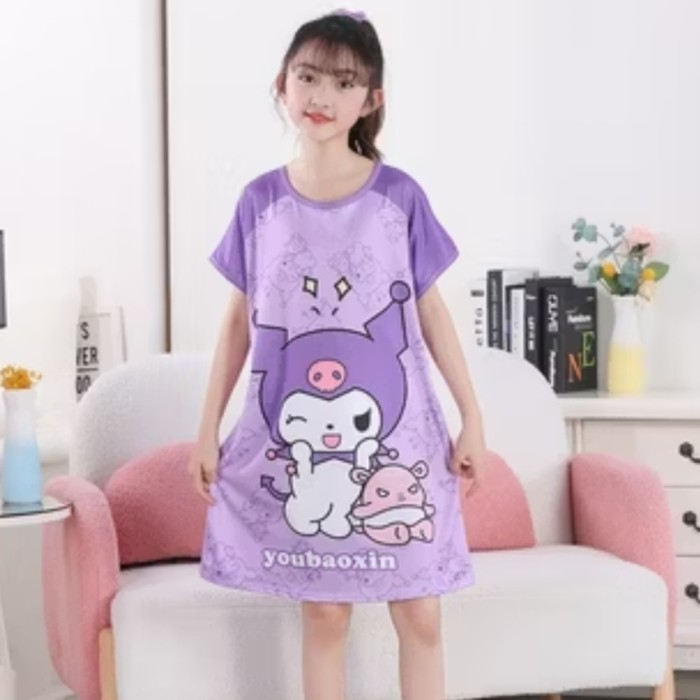 Daster kuromi anak dress kuromi lucu daster anak karakter kuromi
