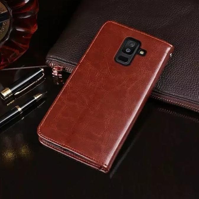Siap Kirim FLIP COVER SAMSUNG J8 J6 J4 2018 SARUNG DOMPET HP KULIT LEATHER CASE