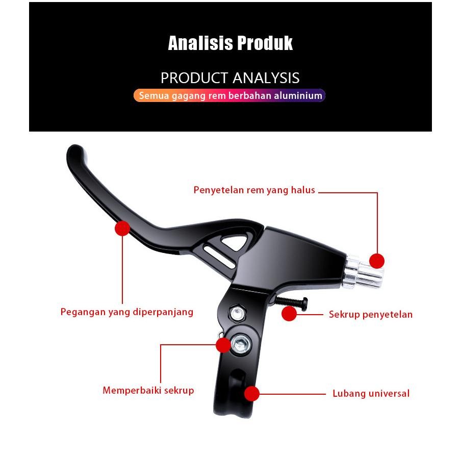ORIGINAL WTW Handle Handel Rem Brake Lever Sepeda Lipat Mtb Full Alloy V U Brake Tuas Rem Sepeda Sep