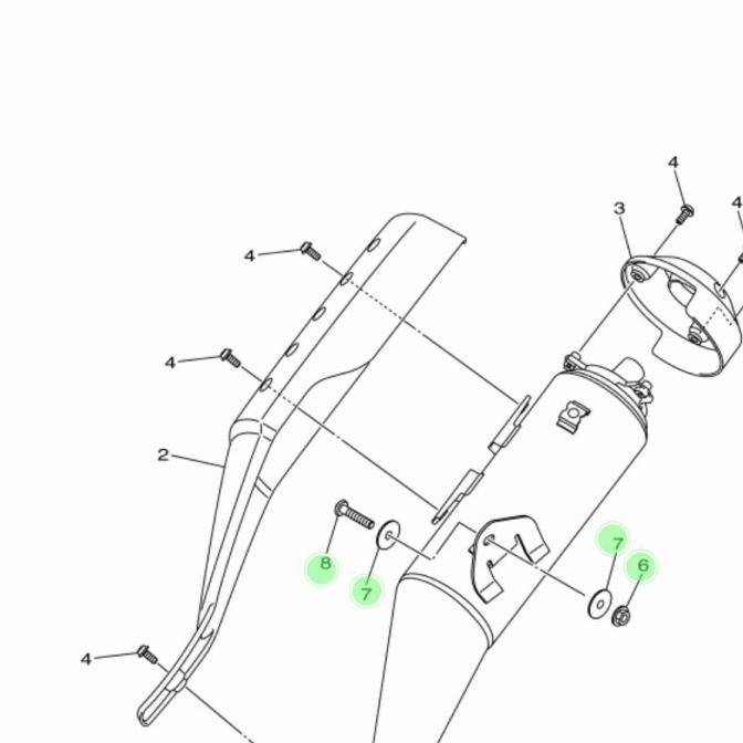 Terjangkau Baut Gantungan Knalpot Set R15 Vva V3 Xsr 155 Original Yamaha