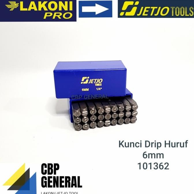 

Terlaris JETJO TOOLS Kunci Drip Huruf Set 6mm / Letter Punch Ketok 6 mm 101362 SALE