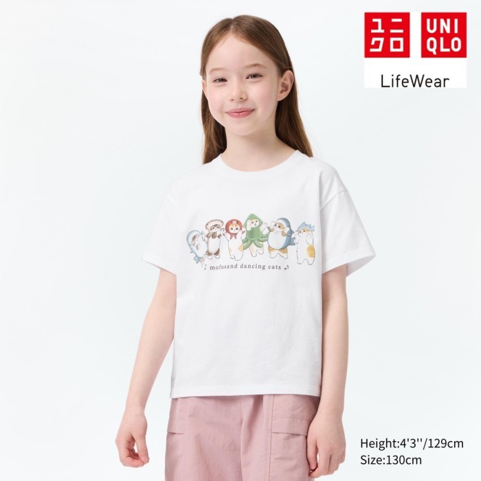Uniqlo GIRLS UT mofusand Lengan Pendek 15