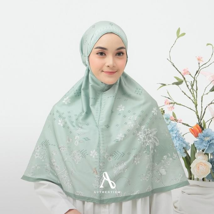Spesial Authentism Id Janna Raya Khimar Premium Print Hijab Bergo Instant