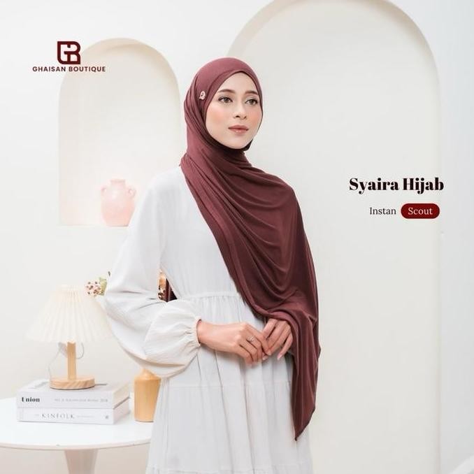 Terjangkau Syaira Hijab Instan Curve - Kerudung Instan Bergo Belah Spandex Korea By Ghaisanboutique 