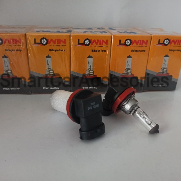 READY STOK Bohlamp Dop Lampu Halogen H11 24V 100 Watt
