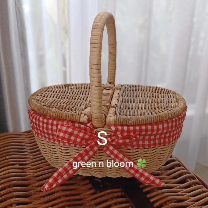 

Grosir Keranjang Piknik Rotan Oval Parcel Hampers Buah Kue Kering