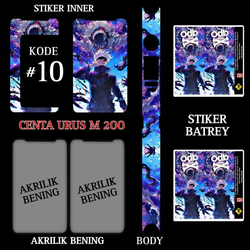 

Premium Cut - Stiker Vnil M200 Bonus Akrilik Bening Kode 10 Garskin Stiker / Case Custom Terlaris 2PCS/ Fullbody