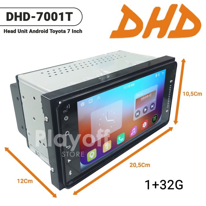HEAD UNIT DOUBLE DIN ANDROID 7 INCH DHD (PLUG N PLAY SOCKET TOYOTA)