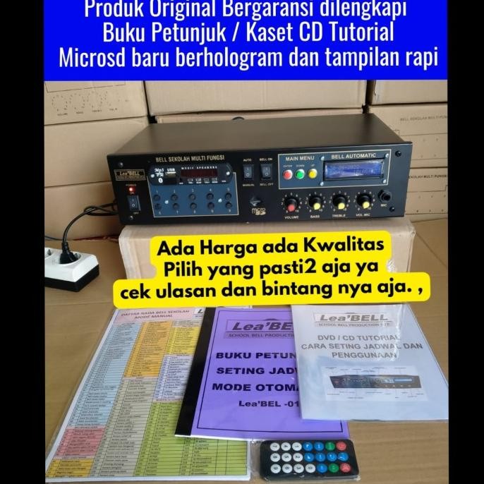 BEL SEKOLAH OTOMATIS DENGAN AMPLI ORIGINAL DAN TERPERCAYA
