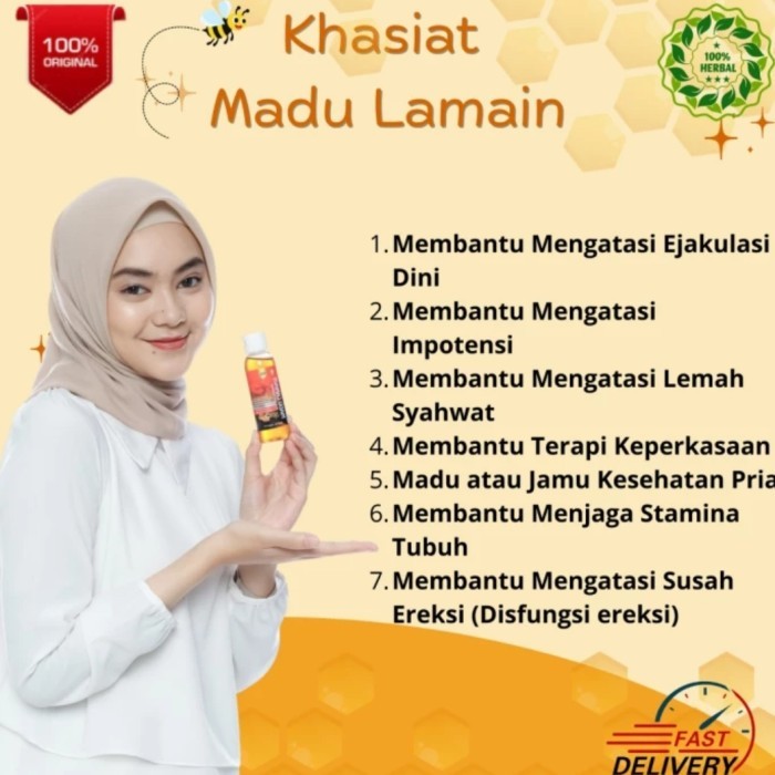 

ORIGINAL Madu Lamain Original Herbal Kesehatan Pria PREMIUM