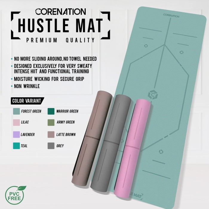 Corenation Matras Yoga Hustle Mat Yoga Mat Lux Matras Olahraga Senam Best Seller