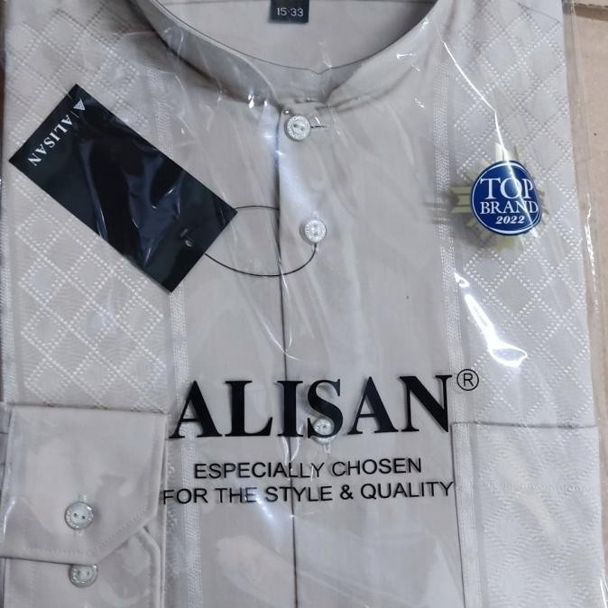 baju koko lengan panjang pria Alisan LN