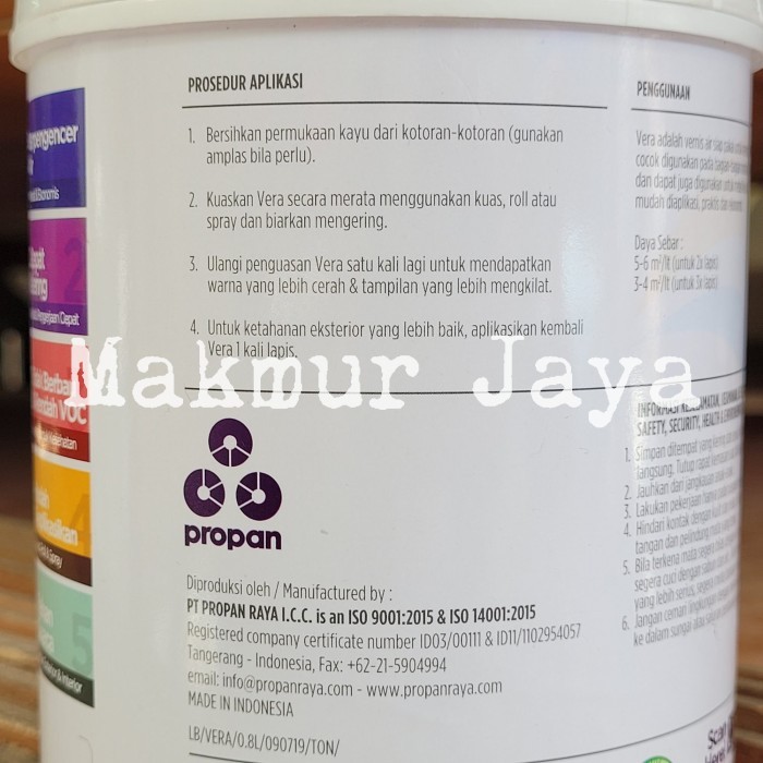 Propan Vera VA-08 Vernis Air Untuk Kayu New