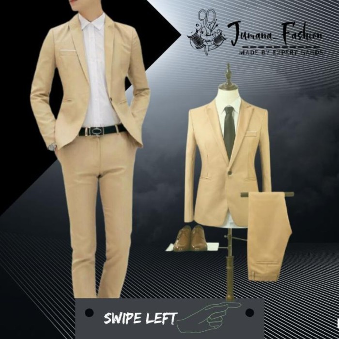 ORIGINAL Setelan Jas Formal Pria Set Jas Pernikahan Jas 2in1 pria