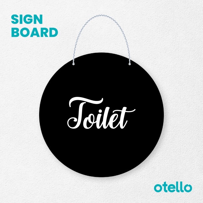 Sign Tulisan Toilet Latin Signage Board Acrylic Papan Gantung