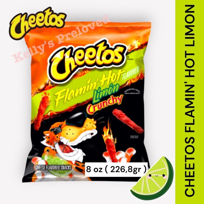 

Viral Cheetos Crunchy Flamin Hot Limon 8 Oz Cheese Flavored Snack Usa Packing Aman