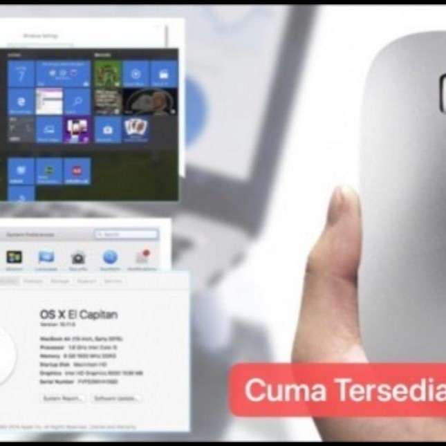 Mouse Bluetooth Wireless Tanpa Dongle Usb Silent