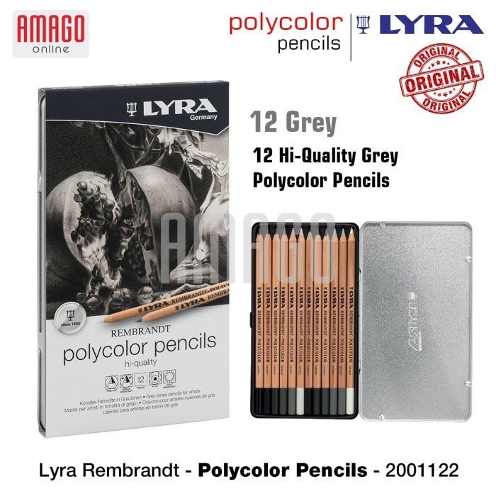 

LYRA - REMBRANDT POLYCOLOR PENCILS - 12 PCS - GREY - 2001122