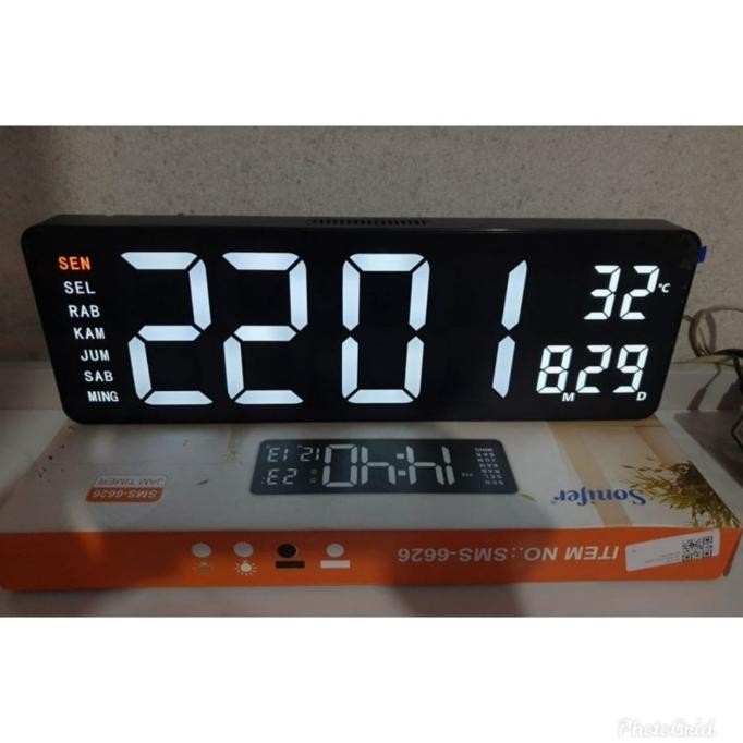 

Jam Dinding Timer Digital/Jam Countdown/Jam Stopwatch SONIFER 39x13 cm P52T
