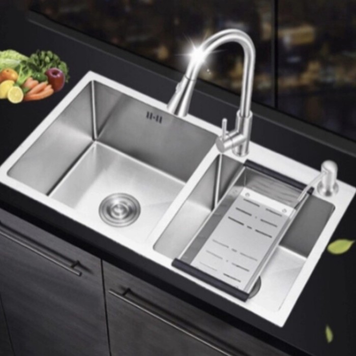 kitchen sink onan 8245 stainless+kran tarik/bak cuci piring onan murah
