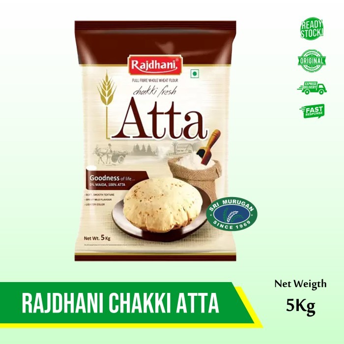 

BARANG TERLARIS RAJDHANI CHAKKI ATTA 5 KG