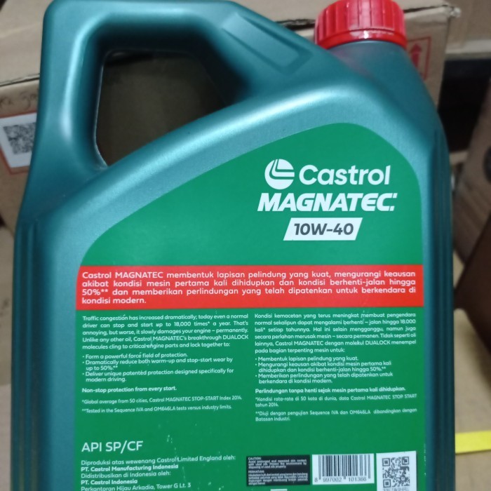 OLI MESIN CASTROL MAGNATEC SAE 10-40 4 LITER JAMIN 100% ASLI