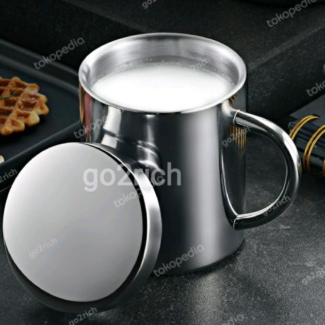 GELAS STAINLESS STEEL MUG KOPI MEWAH TEBAL
