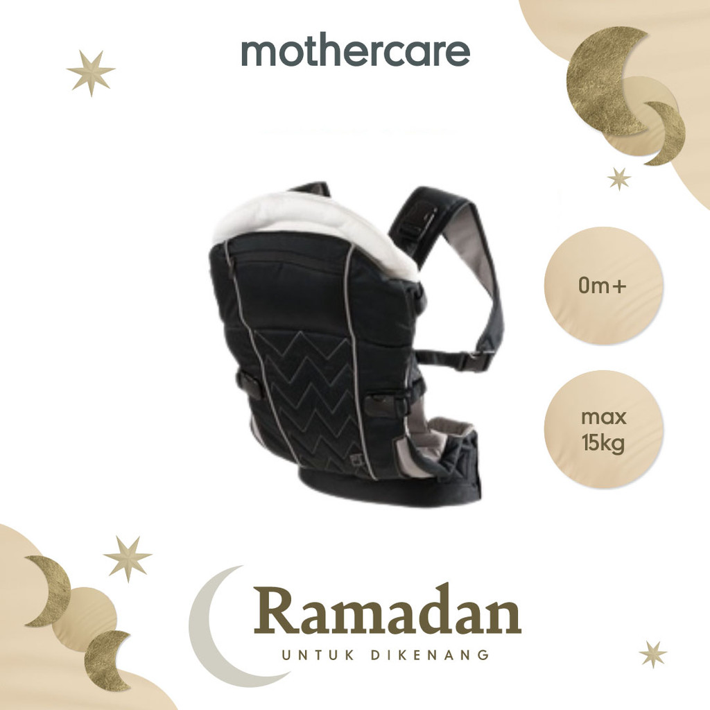 Mothercare 4 Position Baby Carrier Black - Gendongan Bayi Newborn Depan