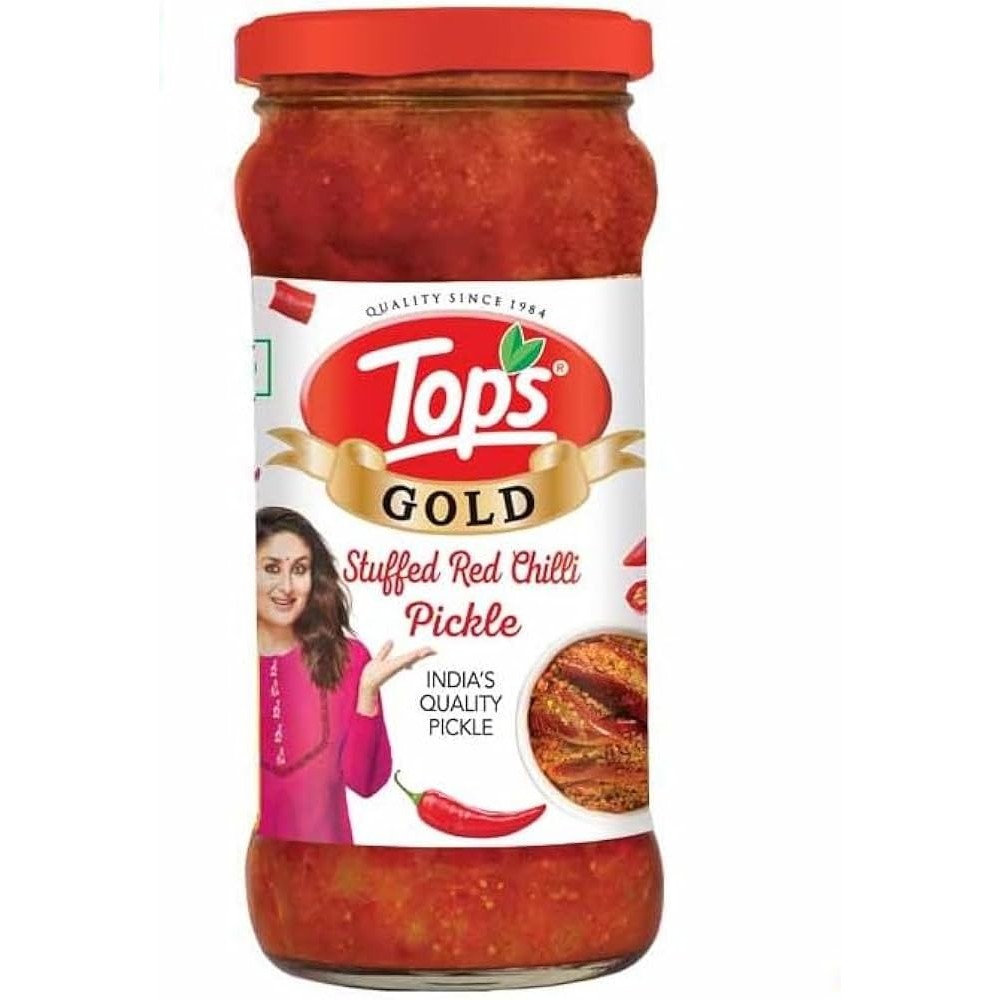 

best seller] TOPS GOLD STUFFED RED CHILLI PICKEL 375G
