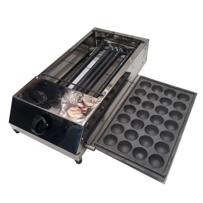 """] kompor gas takoyaki 1 tungku + cetakan 28L