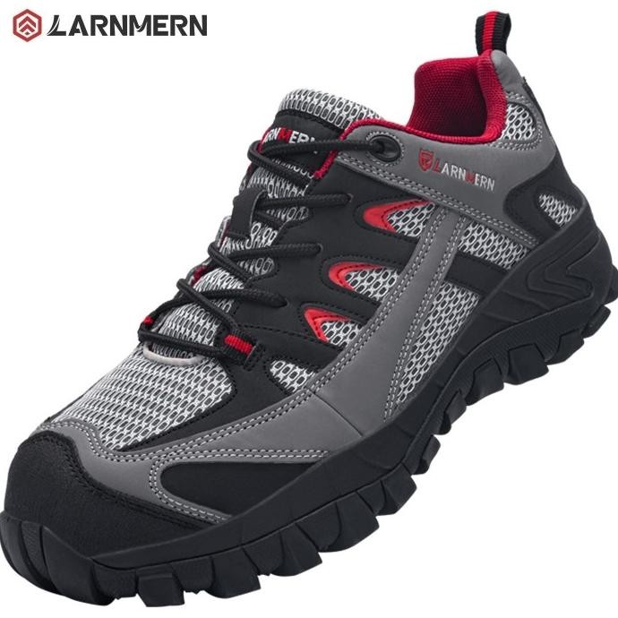 LARNMERN Safety Shoes Mens Sneakers Steel Toe Anti-Slip Work Shoes Hiking Boots Pria Wanita LM170128