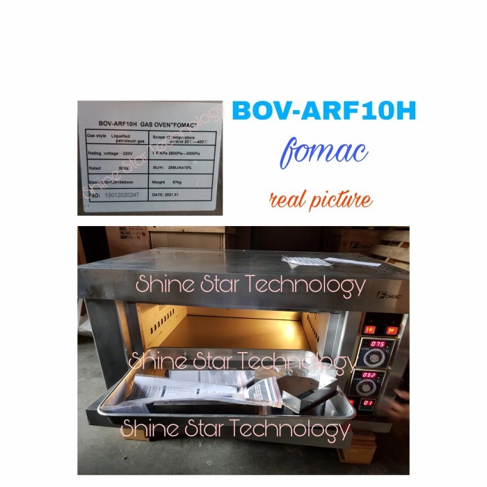 Fomac Gas Deck Oven 1-Deck 1-Tray BOV-ARF10H  Mesin Pemanggang Roti 1-Loyang