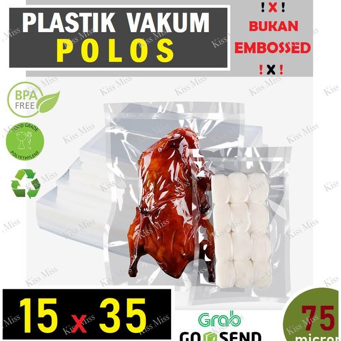 """] Plastik Vakum POLOS - 15x35 - Vacuum Sealer - Nylon - Bandeng - Sinbo