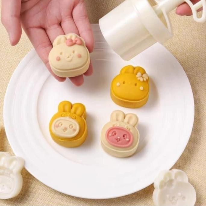 Murah Cetakan Mooncake Kelinci Rabbit Lucu Cute 50 Gram