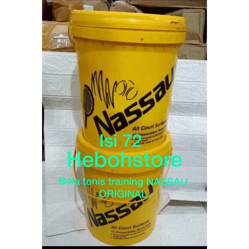 Bola Tenis NASSAU TRAINING/bola tenis Latihan NASSAU isi 72 ember ORI