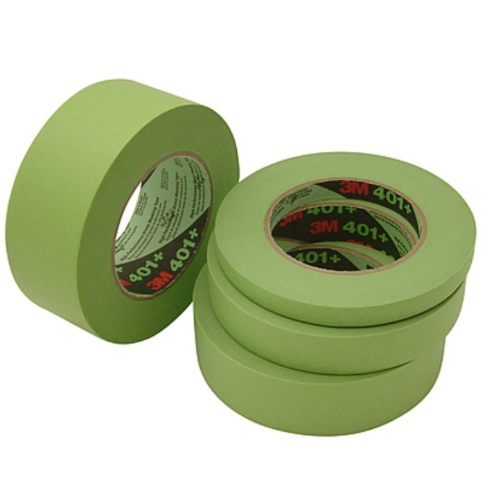 

3M 401+ Masking Tape Green / Hijau - Lakban 3M 233 High Temperature