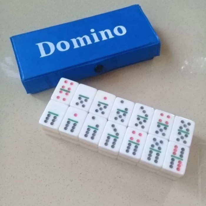 batu domino/ gaple batu permainan domino gaple lengkap box