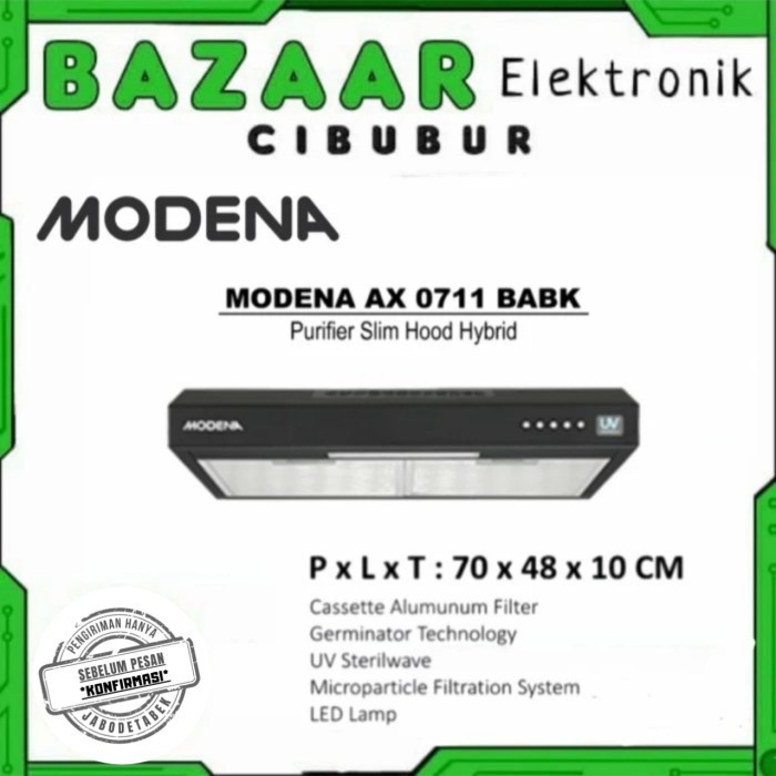 COOKER HOOD MODENA AX-0711 BABK / AX0711 BABK SLIM HOOD