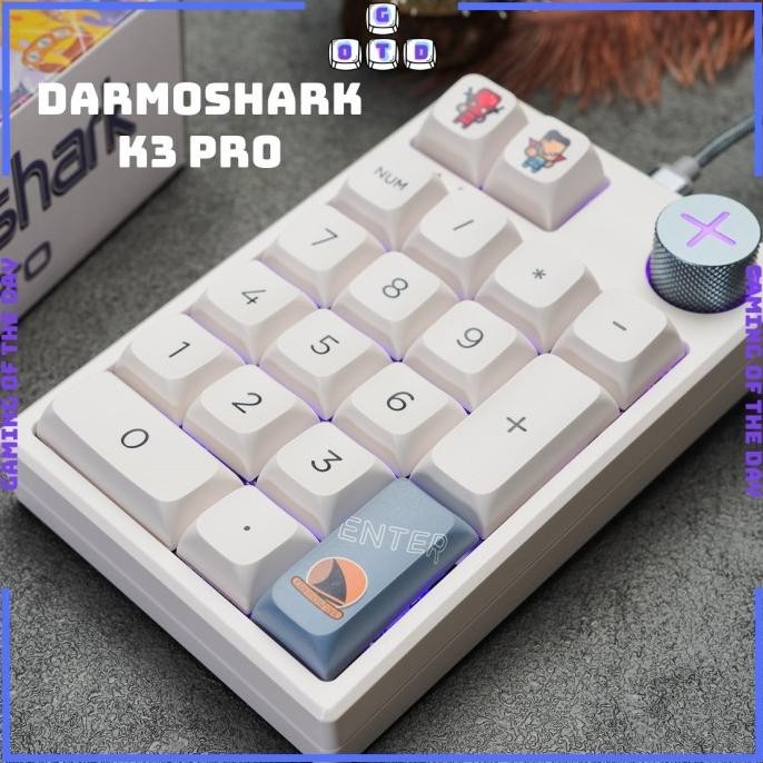 DARMOSHARK K3 PRO NUMPAD MECHANICAL KEYBOARD 3-MODE WIRELESS WITH KNOB