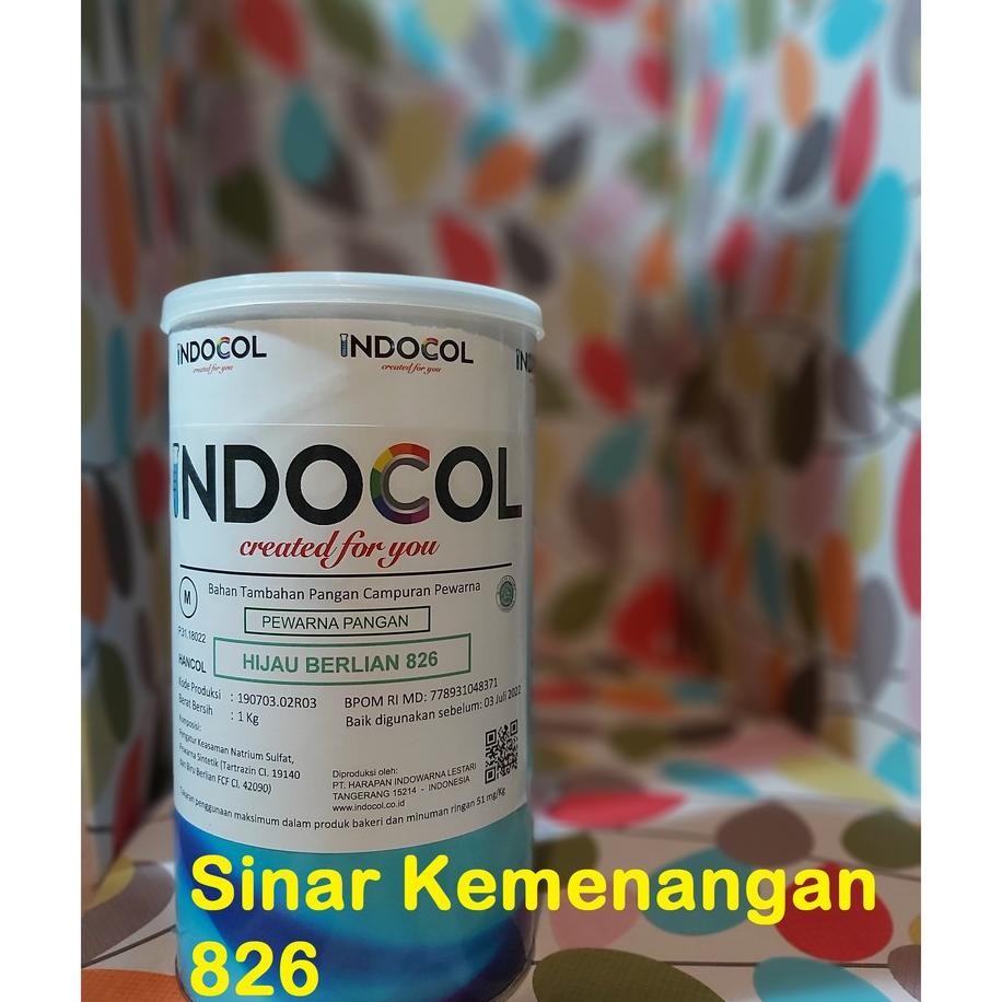 

Pewarna Maanan Indocol Lliant Green 826 Hijau Berlian 1 G