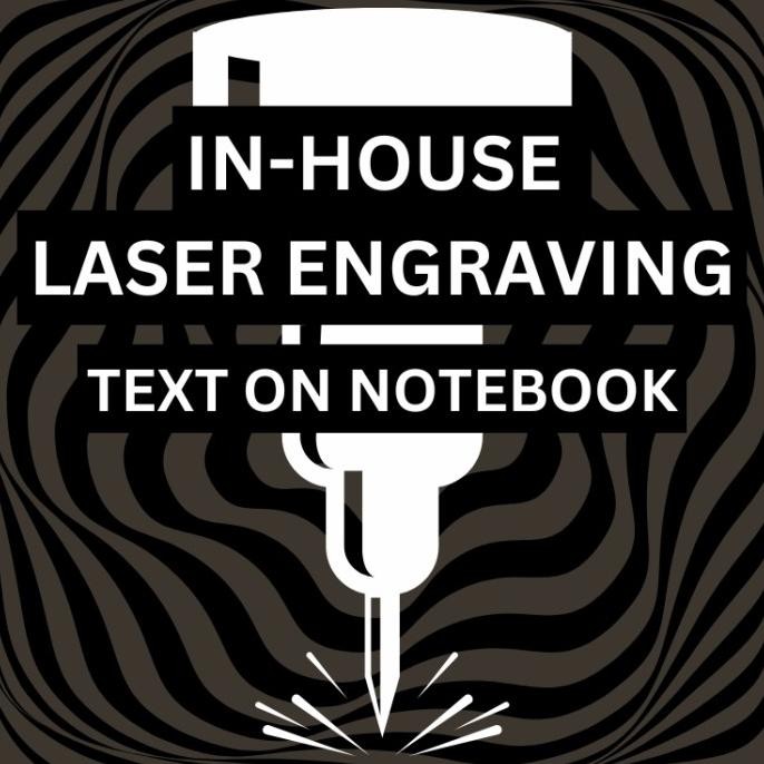 

ADD-ON CUSTOM TEXT LASER ENGRAVING FOR NOTEBOOK / PLANNER | GRAFIR