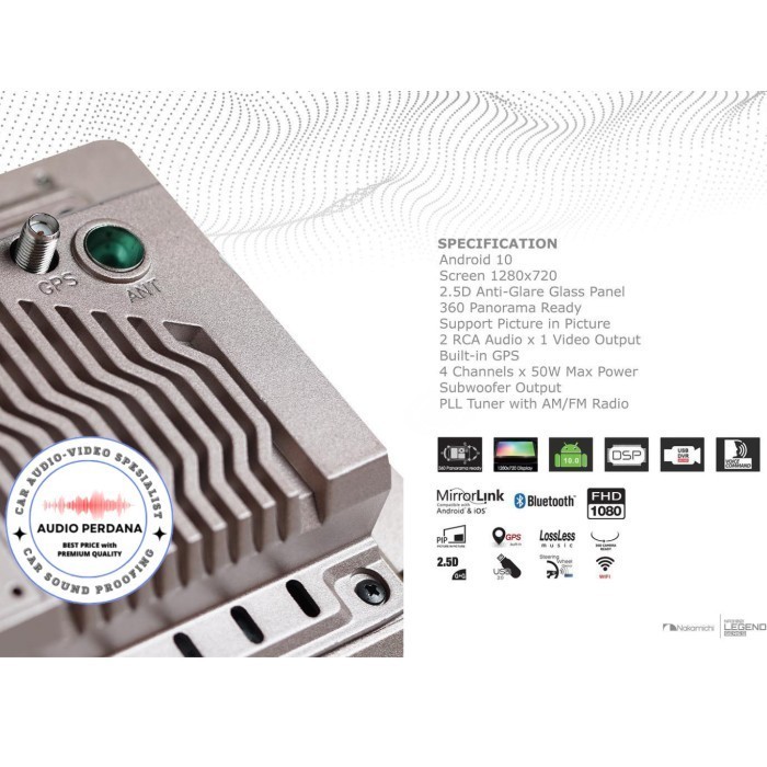 Head Unit Android Nakamichi Legend Series Ram 4/64GB MKIII