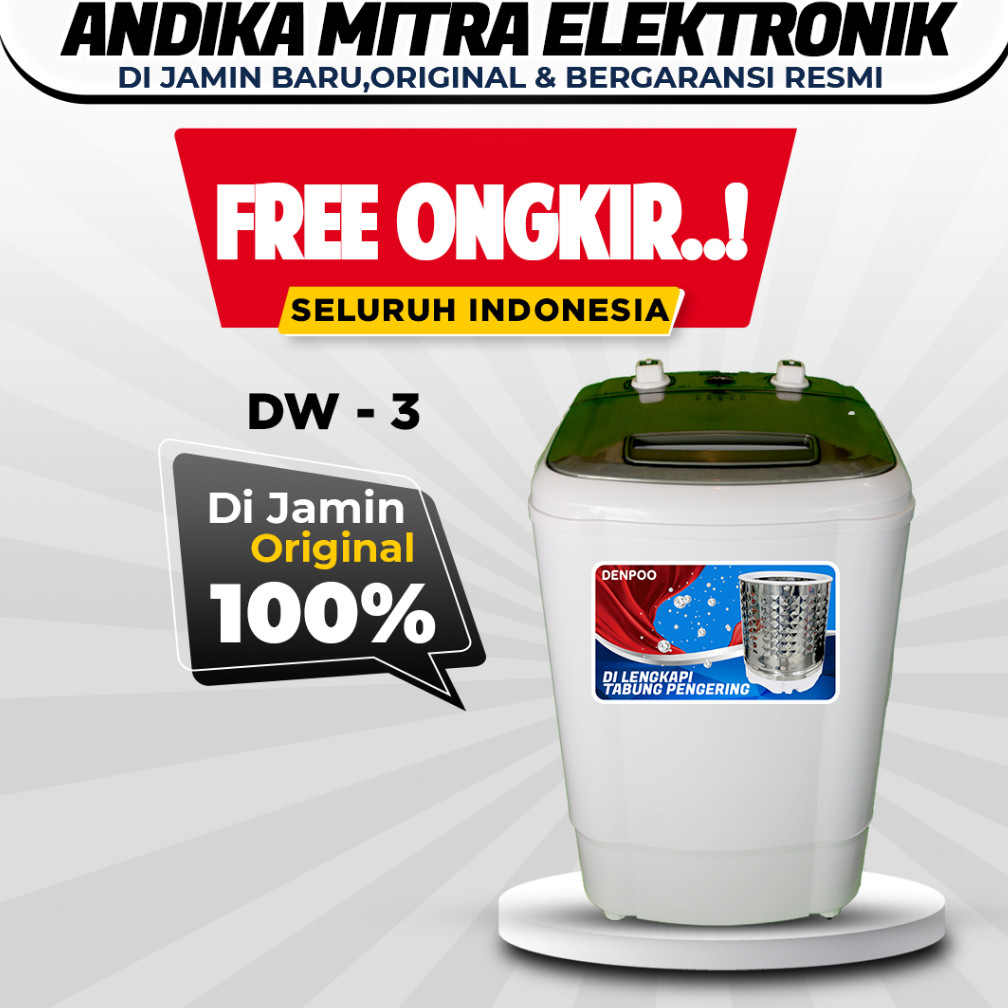 Mesin Cuci Portable Mesin Cuci Mini 4,5 Kg Denpoo DW 3 Dan Mengeringkan