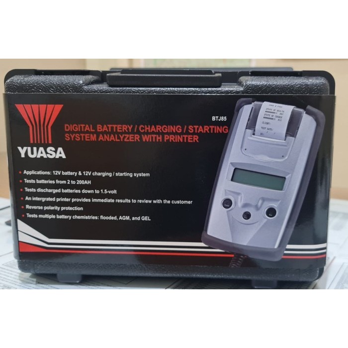 YUASA DIGITAL BATTERY TESTER BTJ85 / BTJ-85 / CHARGING