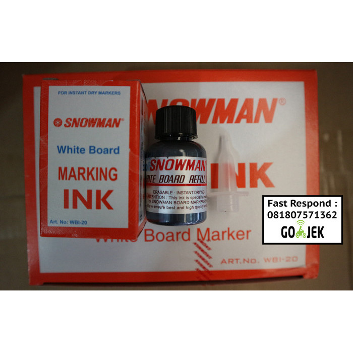 

Tinta spidol whiteboard snowman bg-12 ECER Lusinan