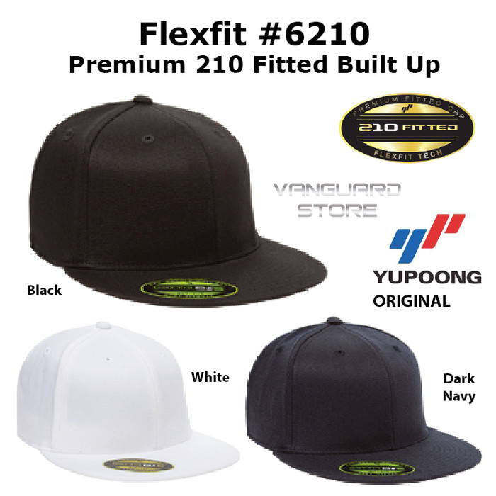 Topi Yupoong Flexfit 6210 Premium 210 Fitted Built Up ORI